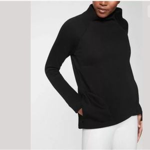 ATHLETA Cozy Karma Asym Pullover Black NWT